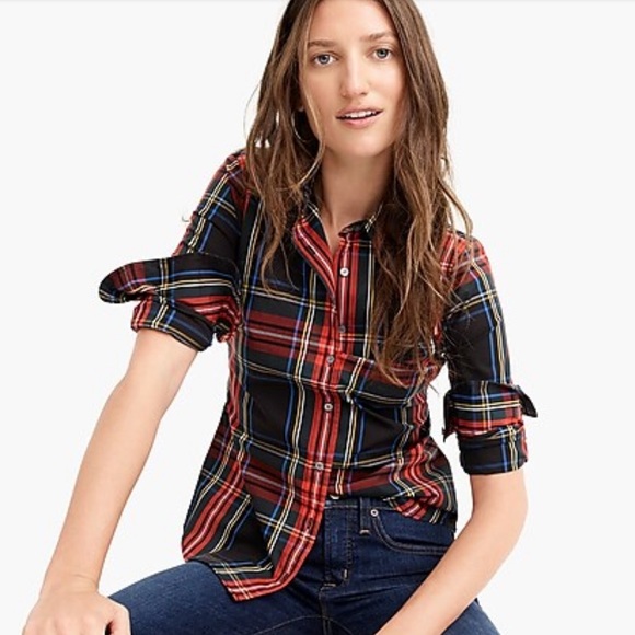 J. Crew Tops - NWT J. Crew Slim Stretch Perfect Tartan Buttondown